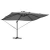 vidaXL Umbrelă de soare Manual cu blocare Antracit 352 x 251 x 265 cm