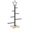 vidaXL Pom de Crăciun din metal KUOPIO 60 cm Oțel Negru