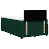 vidaXL Pat box spring cu saltea, verde &icirc;nchis, 120x200 cm, catifea
