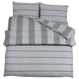 vidaXL Set cu husă de pilotă, gri deschis, 225x220 cm, bumbac