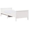 vidaXL Cadru de pat cu saltea extensibilă cu headboard Alb 80 x 200 cm
