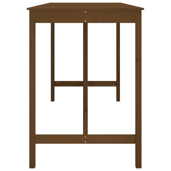 vidaXL Masă de bar, maro miere, 180x80x110 cm, lemn masiv de pin