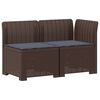 vidaXL Canapea de Grădină cu 2 Locuri cu Perne Aspect Rattan PP Maro