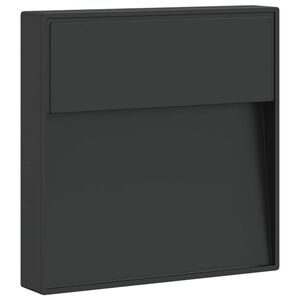 vidaXL Lampă exterioară de perete cu LED, negru, aluminiu turnat