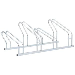 vidaXL Suport de sine stătător pentru 4 biciclete, oțel galvanizat