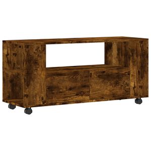 vidaXL Comodă TV, stejar fumuriu, 102x34,5x43 cm, lemn prelucrat