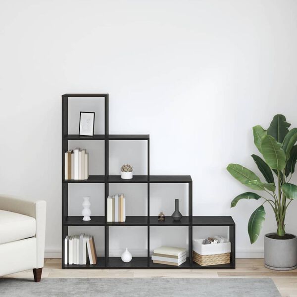 vidaXL Bibliotecă Separator de Camera Stejar Negru