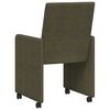 vidaXL Scaune de dining cu roți 2 pcs Verde militar 57 x 66 x 94 cm