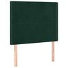 vidaXL Pat box spring cu saltea, verde &icirc;nchis, 90x190 cm, catifea