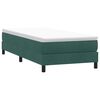 vidaXL Pat box spring cu saltea, verde închis, 80x210 cm, catifea