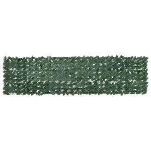vidaXL Paravan de balcon, frunze verde &icirc;nchis, 300x75 cm