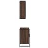 vidaXL Set mobilier de baie, 2 piese, stejar maro, lemn prelucrat