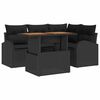 vidaXL Set de canapele pentru grădină 5 buc. Negru