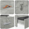 vidaXL Cadru de pat cu depozitare cu sertar Gri din beton 150 x 200 cm