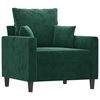 vidaXL Fotoliu canapea, verde &icirc;nchis, 60 cm, catifea