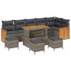 vidaXL Set de canapele pentru grădină cu pernă 10 pcs Gri