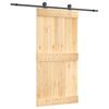 vidaXL Ușă glisantă 100 x 210 cm Lemn de Pin Solid (Nefinisat)