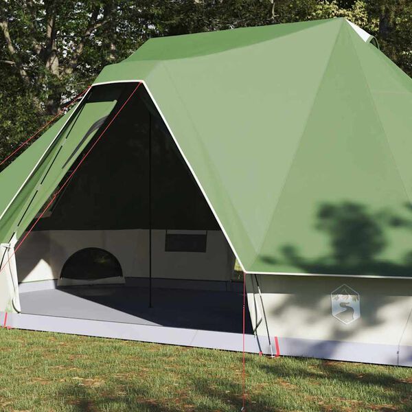 vidaXL Cort de familie Tipi cu acoperiș Verde 680 x 430 x 270 cm