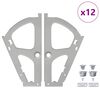 vidaXL Balamă pliantă pentru sertar 12 buc. Argintiu 235 x 155 x 30 mm