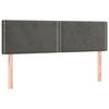 vidaXL Pat box spring cu saltea, gri &icirc;nchis, 140x200 cm, catifea