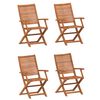 vidaXL Scaune pliante 4 buc 57x66x95 cm lemn masiv de salc&acirc;m