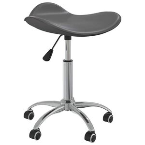 vidaXL Scaun de masă pivotant, gri, piele ecologică