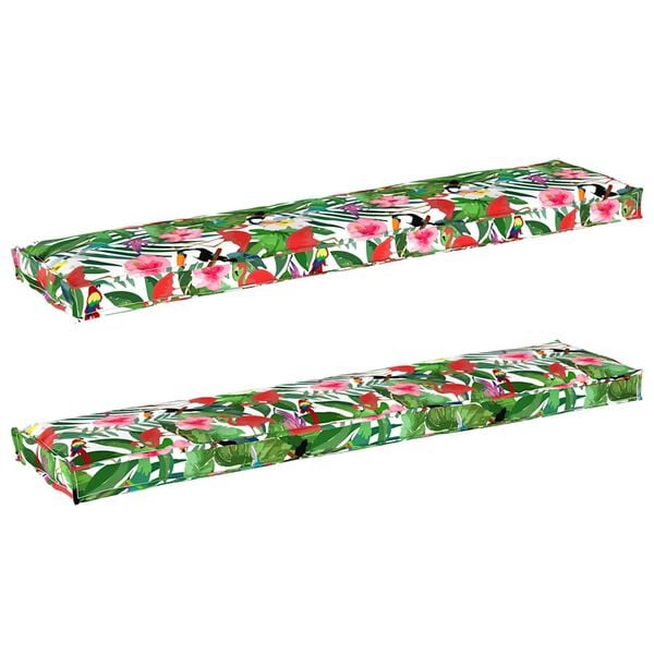 vidaXL Set de perne pentru palet Floral 2 pcs Jungla tropicală