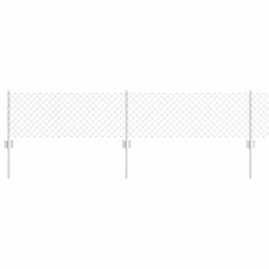 vidaXL Gard cu St&acirc;lp Argintiu 0,4 x 10 m Oțel