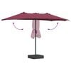 vidaXL Parasol de Grădină Roșu Bordeaux 385 x 209 x 244 cm Poliester