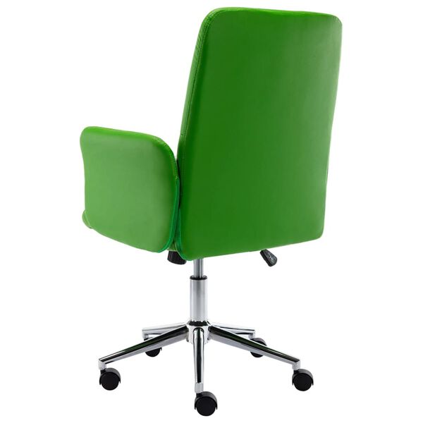 vidaXL Scaun de birou, verde, piele ecologică