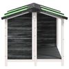 vidaXL Cușcă de c&acirc;ine, gri, 96x87x80,5 cm, lemn masiv de pin