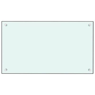 vidaXL Panou antistropi de bucătărie, alb, 70x40 cm, sticlă securizată