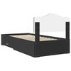 vidaXL Cadru de pat cu headboard Negru 70 x 190 cm Lemn compozit