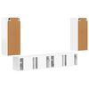 vidaXL Set Dulap pentru Televizor Montat pe Perete 4 pcs Alb lucios