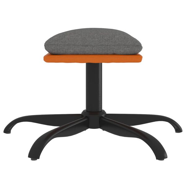 vidaXL Taburet, gri deschis, 60x60x36 cm, textil și piele ecologică