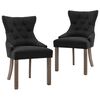 vidaXL Scaune de bucătărie, 2 buc. negru, textil