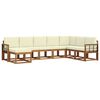vidaXL Set de canapele de exterior 8 buc. Natural și Crem