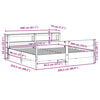 vidaXL Cadru de pat fără saltea, 200x200 cm, lemn masiv pin