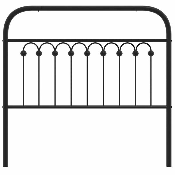 vidaXL Tăblie de pat de schimb metalică, negru, 100 cm