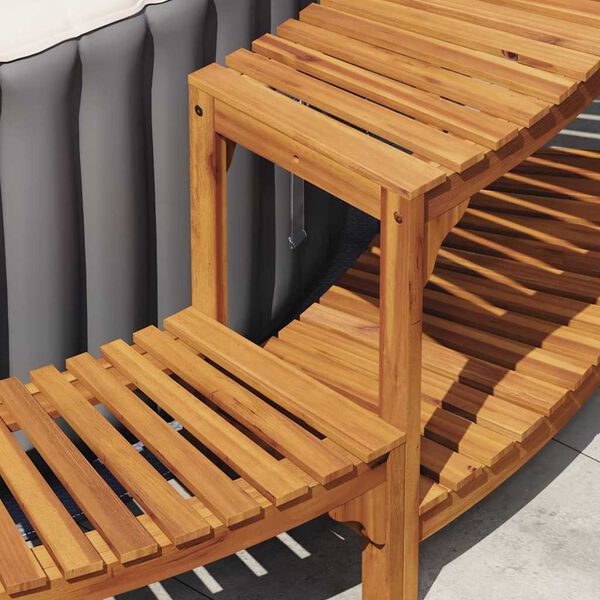 vidaXL &Icirc;mprejmuire pentru Cada cu Vapori Semicirculară Maro