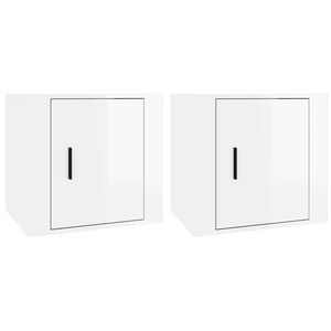 vidaXL Noptiere, 2 buc., alb extralucios, 50x39x47 cm