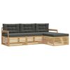 vidaXL Set de canapele de exterior 4 buc. Alb și antracit Poliester
