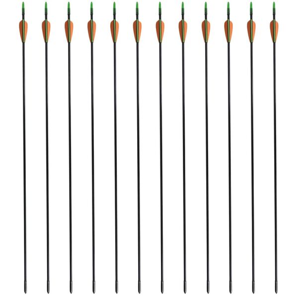 Săgeți pentru arc curbat 30", 0,6 cm, 12 buc., fibră de sticlă