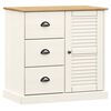 vidaXL Servantă cu sertare VIGO, 78x40x75 cm, alb, lemn masiv de pin