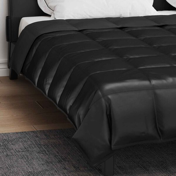 vidaXL Duvet complet pe tot parcursul anului Negru 200 x 200 cm