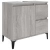 vidaXL Dulap de baie, gri sonoma, 65x33x60 cm, lemn prelucrat