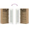 vidaXL Cabinet suspendat stejar artizanal 55 x 29 x 100 cm