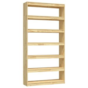 vidaXL Bibliotecă/Separator cameră, 100x30x200 cm, lemn masiv pin