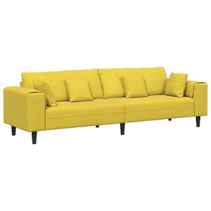 vidaXL Canapea Galben 250 x 77 x 76 cm Catifea