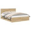 vidaXL Cadru de pat Stejar Sonoma 160 x 200 cm Lemn Ingineresc